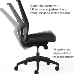 Office Chairs*Union & Scale ™ Workplace2.0™ 500 Series Armless Vinyl Task Chair, Black 52266)