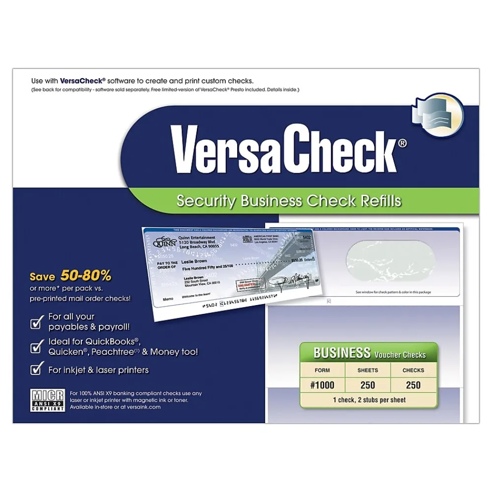 Business Forms*VersaCheck Form No. 1000 Prestige Guest Checks Refill, 8.5" x 11", 250 Checks/Pack (10GP01-1223)