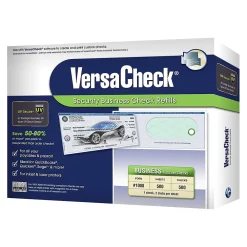 Security & Carbon*VersaCheck UV Secure Business Security Voucher Check Refills, 8.5" x 11", Green, 500 Sheets/Pack (10GE02-0349)