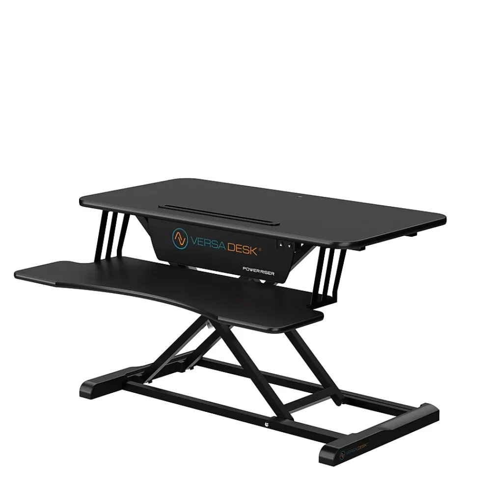 Standing Desks*VersaDesk Power Riser 32"W Electric Adjustable Standing Desk Converter, Black (VDPR3124-BB)