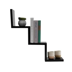 Shelving*V-Light 3-Shelf Wall-Mounted Ladder-Style Unit, 17.25