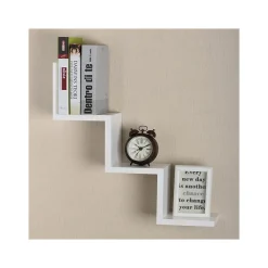 Shelving*V-Light 3-Shelf Wall-Mounted Ladder-Style Unit, 17.25