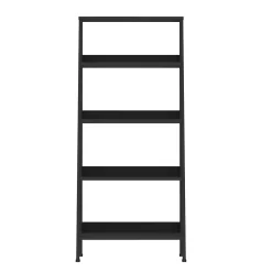 Shelving*Walker Edison 55" Wood Ladder Bookshelf - Black (SPS55LDBL)