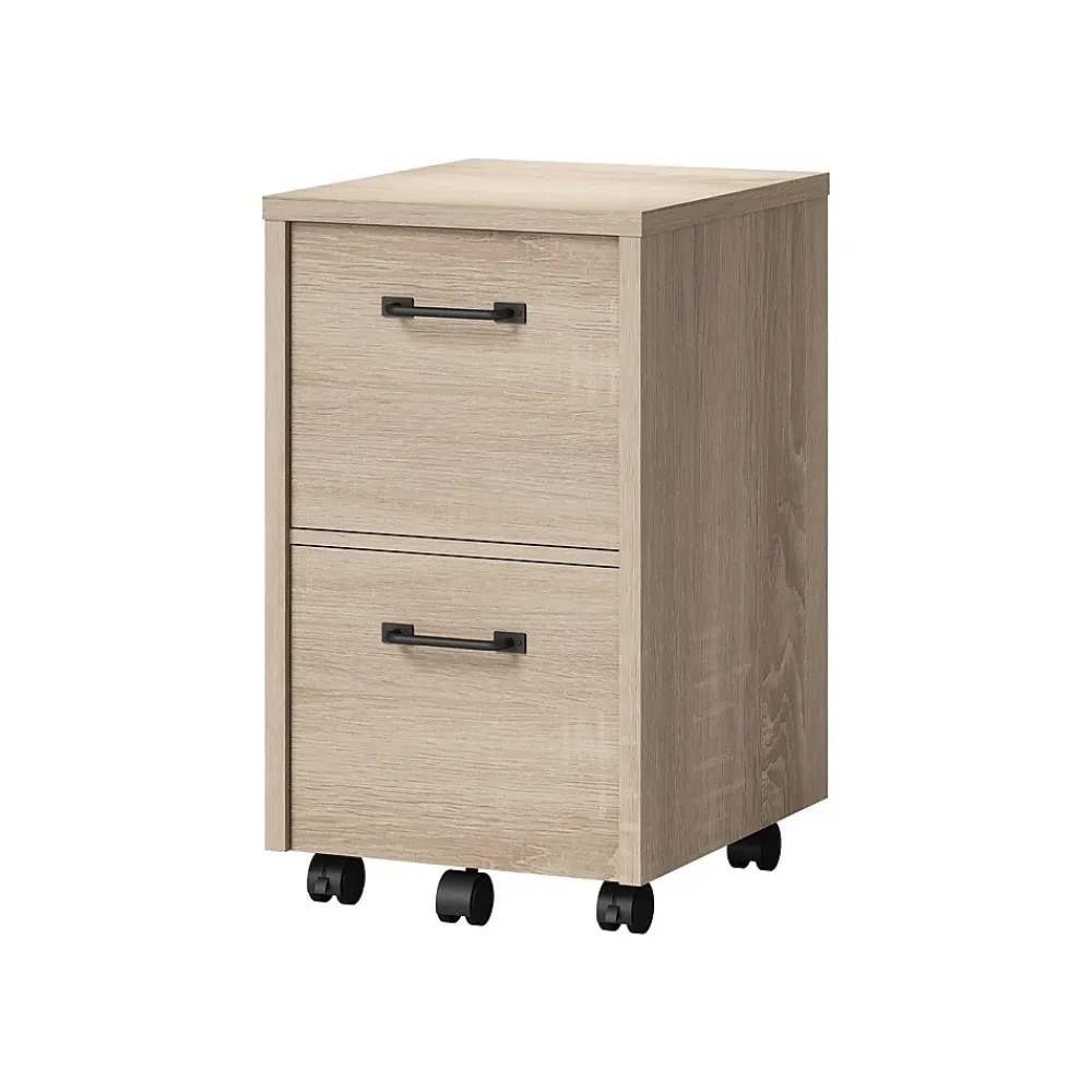 File Cabinets*Whalen Dulzura 2-Drawer Mobile Vertical File Cabinet, Letter/Legal Size, 29.25"H x 17"W x 20"D, Warm Brown (SPUS-DZMF-LBM)