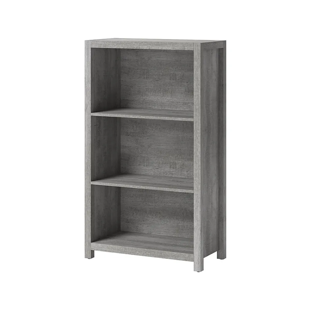 Bookcases*Whalen Fallbrook 3-Shelf 48"H Bookcase, Smoked Ash/Rustic Warm Gray (SPUS-FBBK-GM)