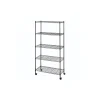 Shelving*Whitmor Supreme 5-Tier 59.5" Rolling Cart, Black (6070-7666)