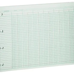 Accounting & Record Journals*Wilson Jones Columnar Sheets, Ledger Paper, Ruled, 30 Lines, 20 Columns, Green Paper, 9 1/4" x 11 7/8", 100/Pk