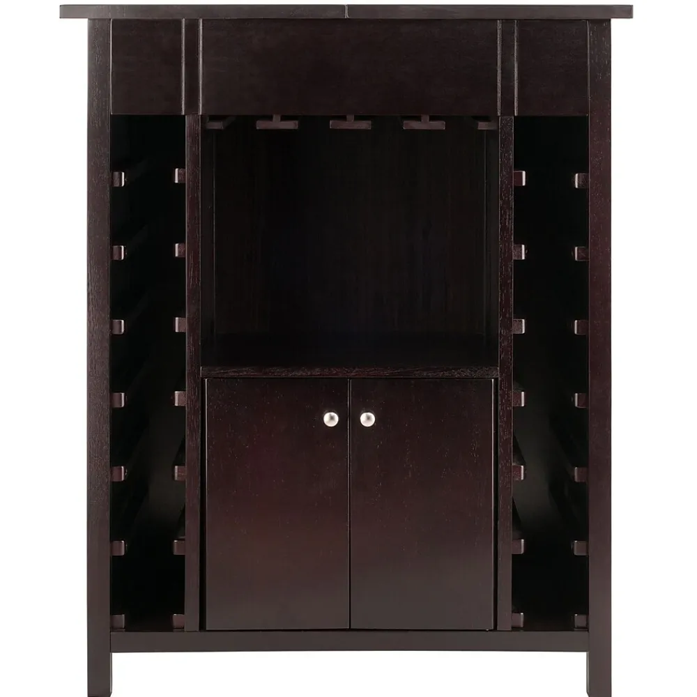 Storage Cabinets*Winsome 37"H Yukon Wine Cabinet Espresso (92655)