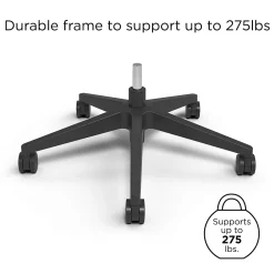 Office Chairs*Workplace 2.0 Workplace2.0™ Bedford Ergonomic Fabric/Mesh Swivel Task Chair, Black (UN60991)