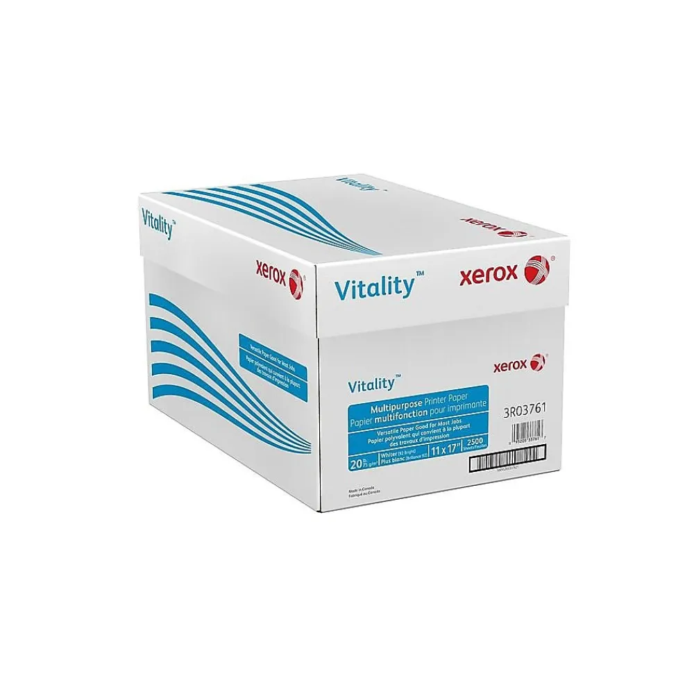 Multipurpose Paper*Xerox Vitality 11" x 17" Multipurpose Paper, 20 lbs., 92 Brightness, 500 Sheets/Reams, 5 Reams/Carton (3R3761)