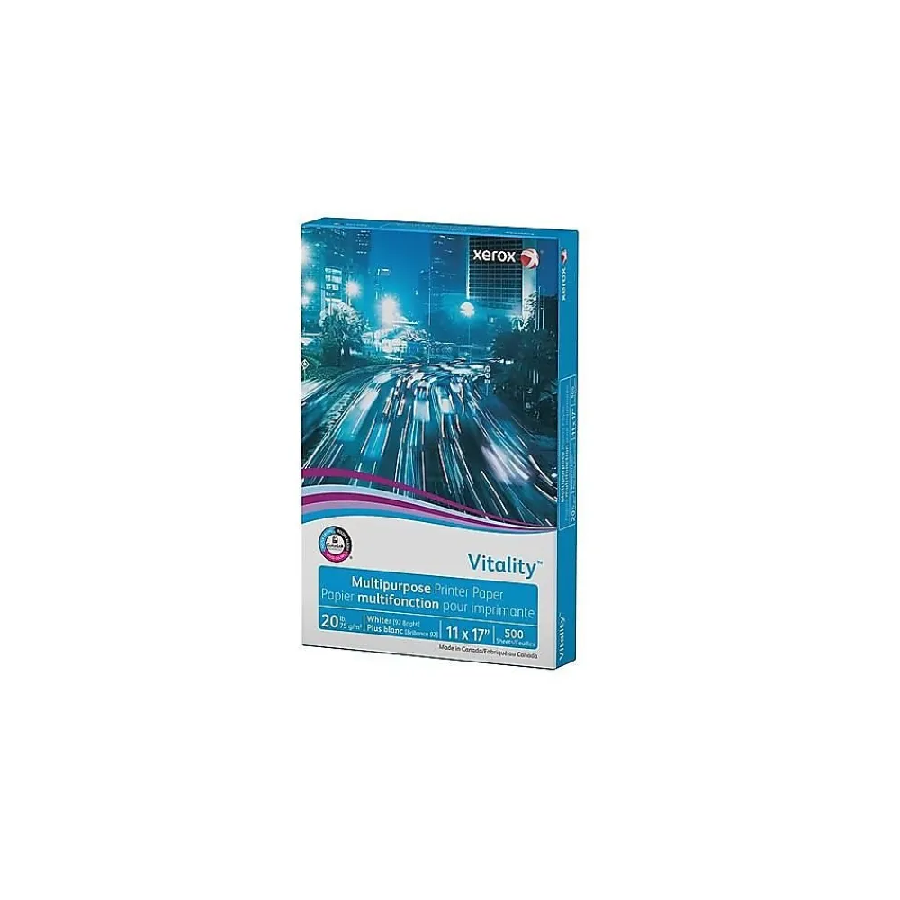 Multipurpose Paper*Xerox Vitality 11" x 17" Multipurpose Paper, 20 lbs., 92 Brightness, 500 Sheets/Reams, 5 Reams/Carton (3R3761)